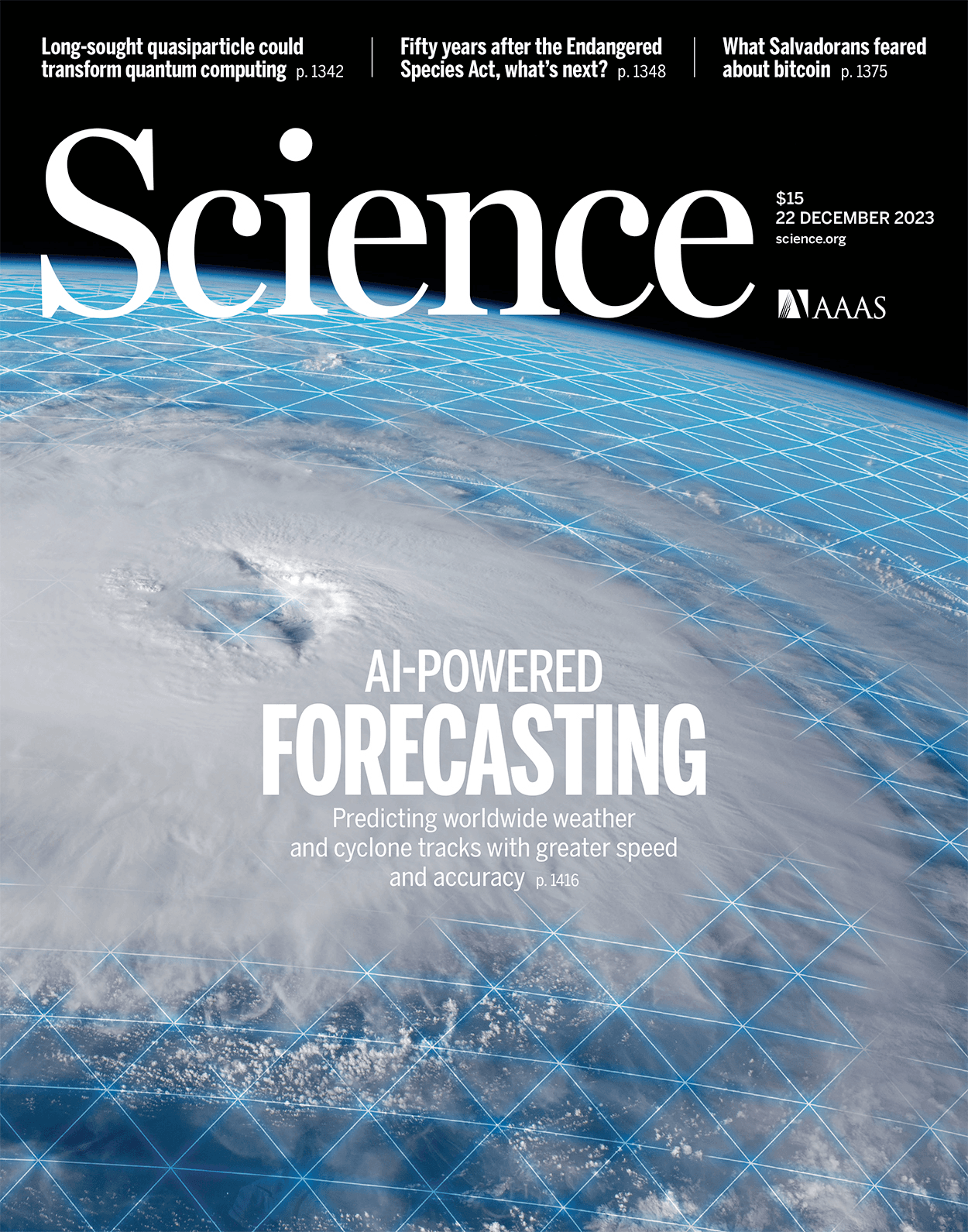 Science magazine cover - AI-Powered Forecasting